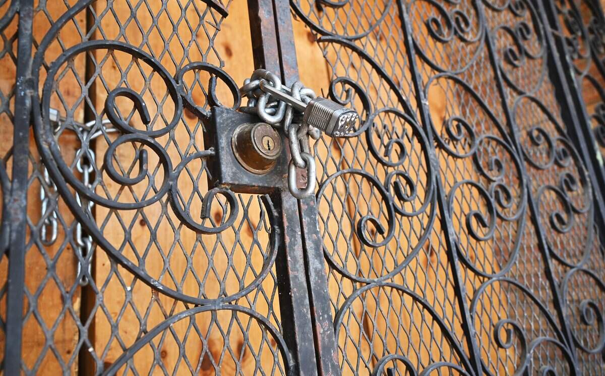 A locked business at 1331 Wishon in the Tower District, is seen Thursday, Aug. 6, 2026 in Fresno.