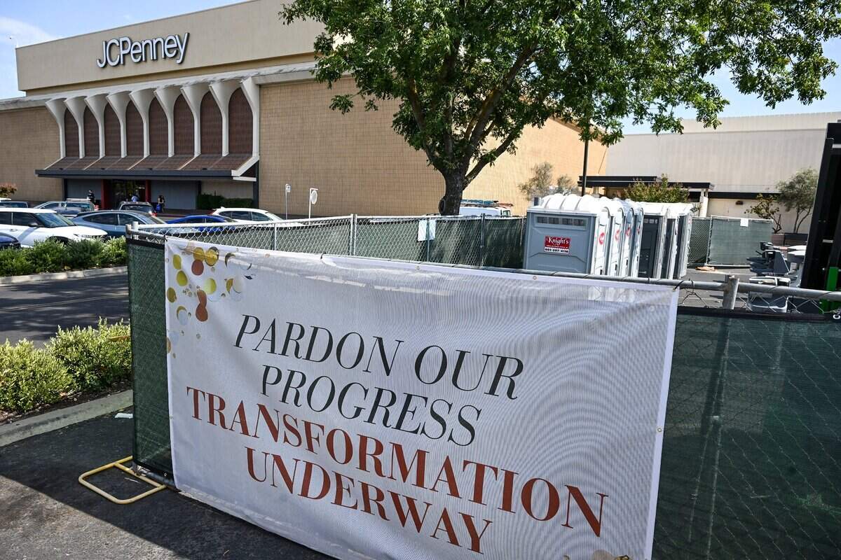 Temporary porta-potties are set up outside Fashion Fair mall between JC Penny and the food court while the mall works on restroom renovations, on Monday, Aug. 10, 2026. Additional porta-potties are set up outside the eastern entrance to the mall.