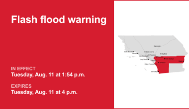 Flash flood warning affecting Riverside and San Diego counties early Tuesday evening – take precautions now – Daily Bulletin