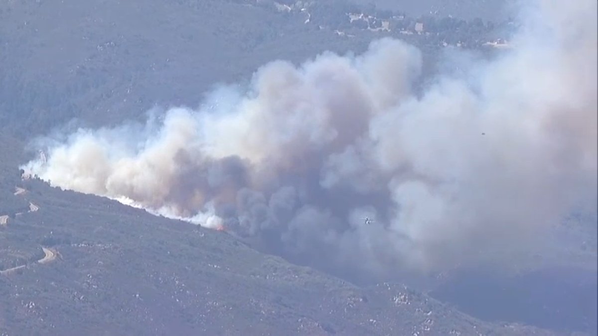 Evacuations ordered amid forest fire in Cleveland National Forest near Lake Henshaw