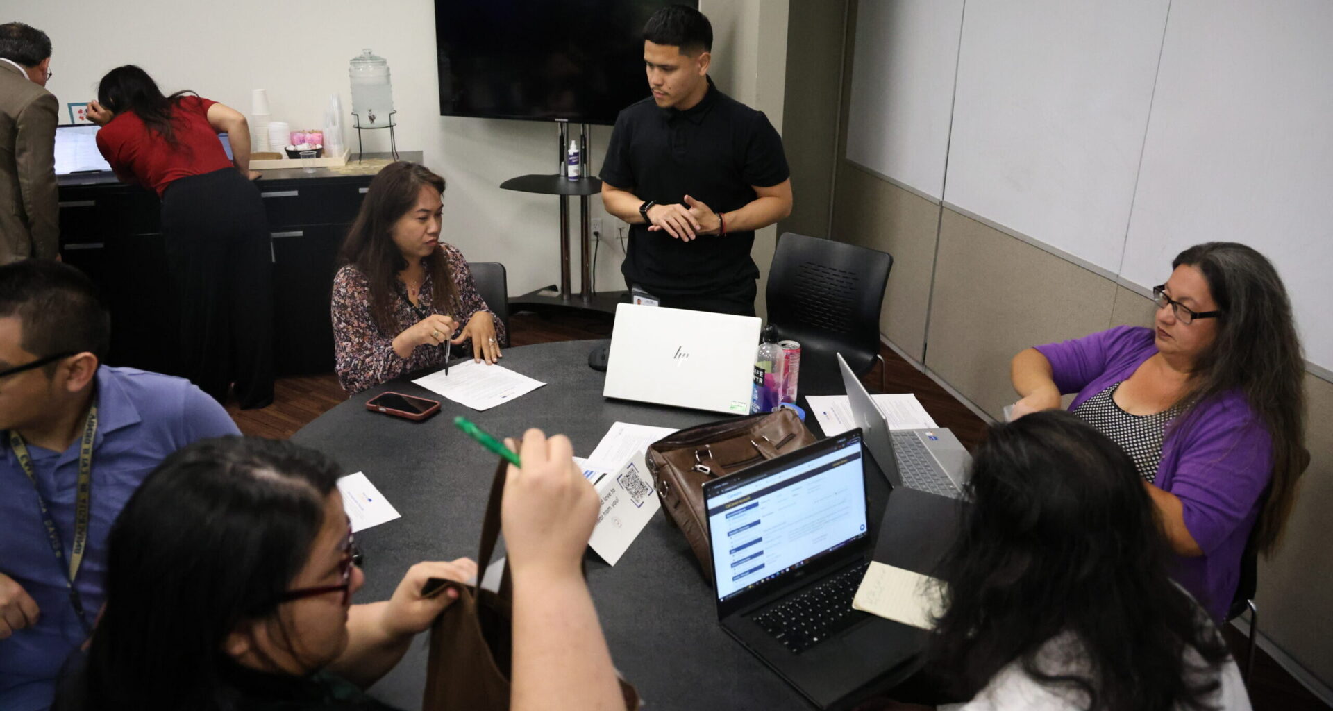 Man leads small group
