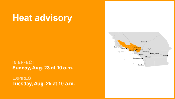 Heat advisory for 5 Freeway north of LA from Sunday to Tuesday – Orange County Register