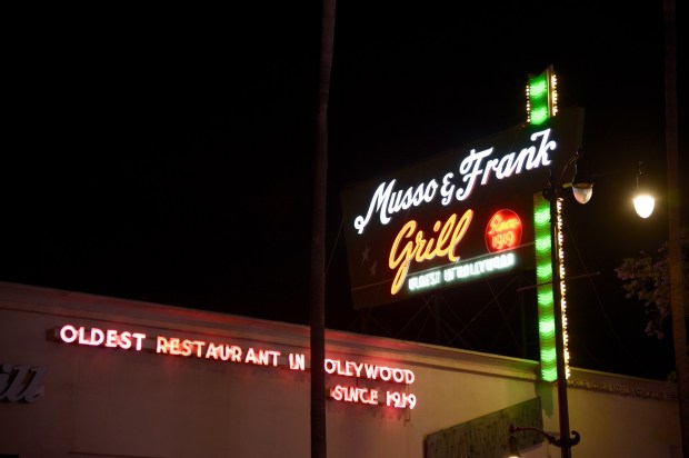 Founded in 1919, Musso and Frank Grill proclaims itself the "oldest restaurant in Hollywood." (File photo by John McCoy, Los Angeles Daily News/SCNG)