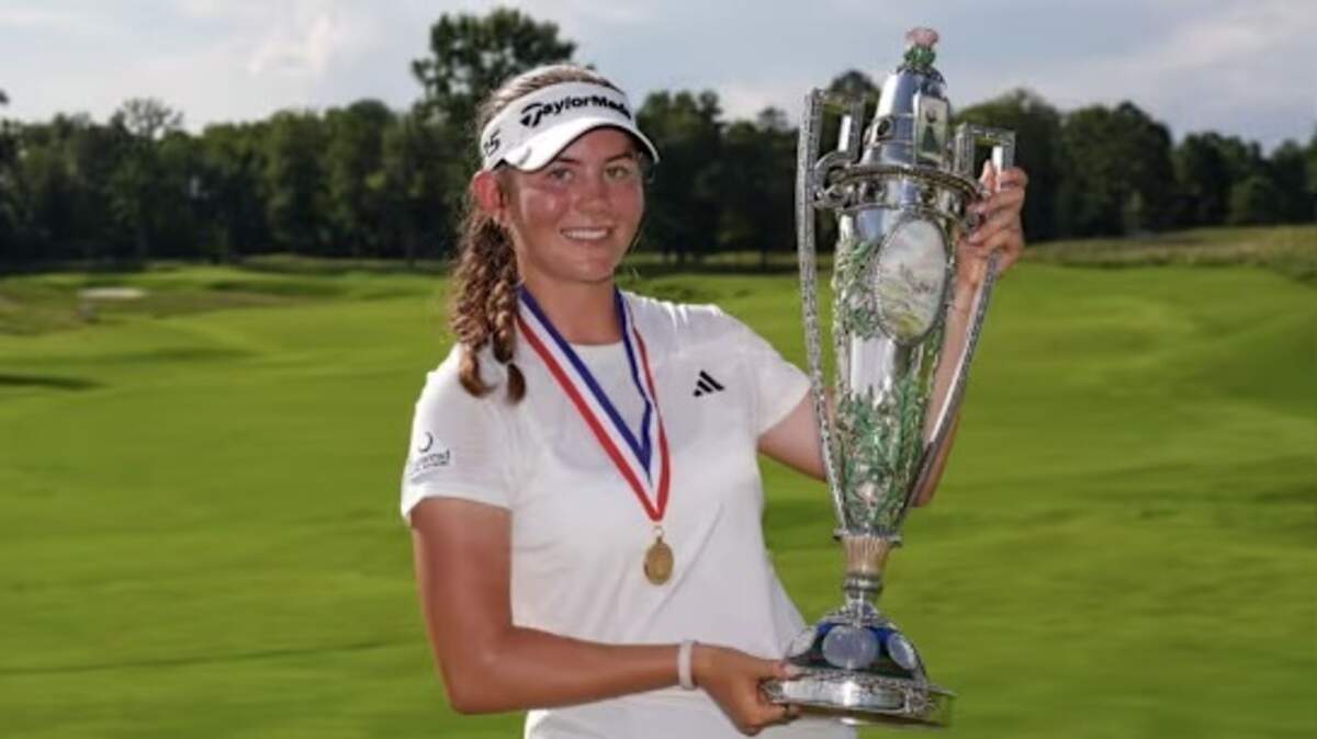 Chowchilla native Asterisk Talley holds the trophy after winning the U.S. Women’s Amateur on Sunday, Aug. 9, 2026. Chowchilla native Asterisk Talley holds the trophy after winning the U.S. Women’s Amateur on Sunday, Aug. 9, 2026.