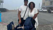 Victor Chandler and his wife, Jacqueline, are visiting Mission Beach from Riverside, this weekend, August 29, 2026.