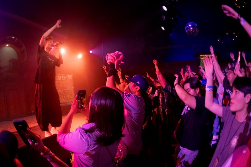 Artist performing on stage