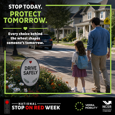 Verra Mobility and National Coalition for Safer Roads raise awareness for red-light safety.