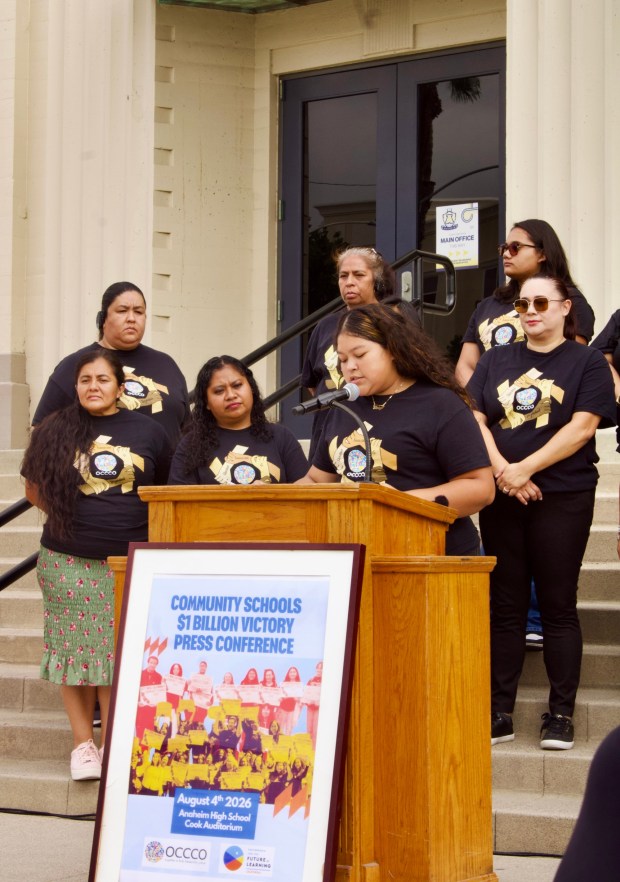 Anaheim High School junior Coraline Salazar joined her community school program in eighth grade and has since championed student voices amidst support for funding.
