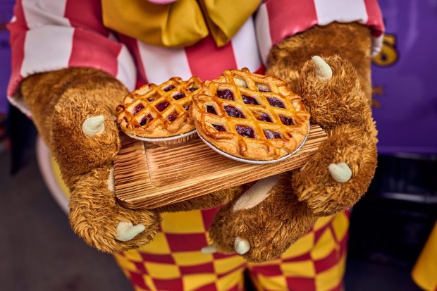 The personal boysenberry pies available at Crafty's Kitchen restaurant at Knott's Berry Farm. (Courtesy of Knott's)