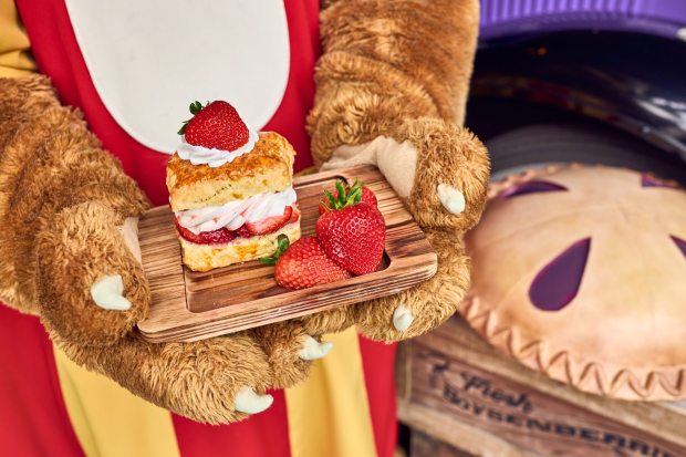 The strawberry shortcake available at Crafty's Kitchen restaurant at Knott's Berry Farm. (Courtesy of Knott's)