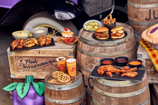 Crafty's Kitchen menu items available at Knott's Berry Farm. (Courtesy of Knott's)
