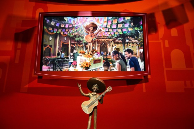 A newly release rendering for the upcoming Coco-themed ride at California Adventure at the Imagineering: Horizons pavilion during the D23 Disney fan expo on Friday, August 14, 2026, in Anaheim. (Photo by Jeff Gritchen, Orange County Register/SCNG)