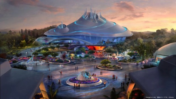 Concept art of the Space Mountain makeover coming to Tokyo Disneyland. (Courtesy of Disney)