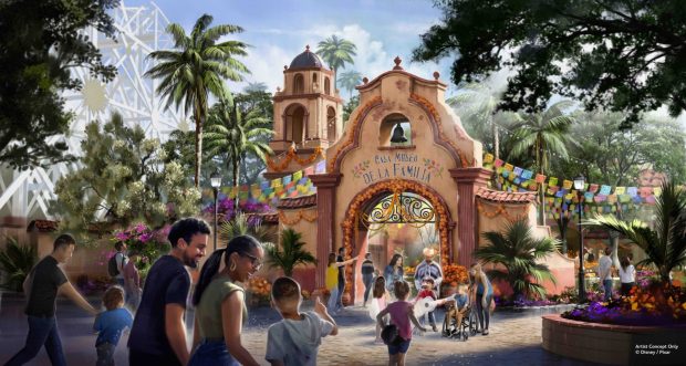 Concept art of the Coco boat ride planned near the Pixar Pier theme land of Disney California Adventure. (Courtesy of Disney)