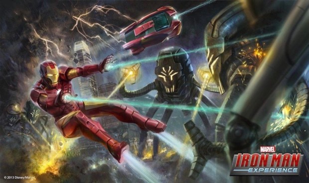 Concept art of the Iron Man Experience at Hong Kong Disneyland. (Courtesy of Disney)