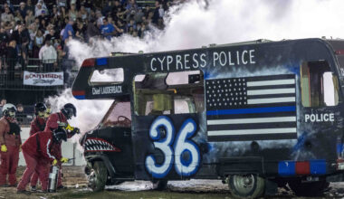 Police and fire chiefs smash RVs at OC Fair to raise money for children’s hospital – Orange County Register