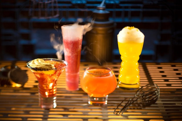 Oga's Cantina at Star Wars: Galaxy's Edge in Disneyland serves beer, wine and intergalactic cocktails. (Disney)