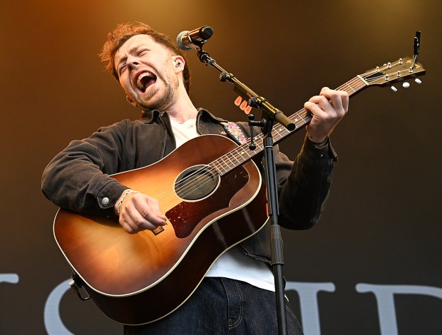 Eddie Keogh sings with Kingfishr on the Sutro Stage during Outside Lands on Sunday, Aug. 9, 2026. (Chris Riley/Times-Herald)