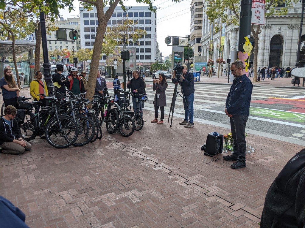 At Vigil, Advocates Demand a Safer Market Street
