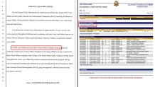 On the left, an affidavit search warrant filed by Christopher Palomares indicates he has a basic police officer training certificate from Post. On the right, Palomares' POST records show he’s never received any certificates.