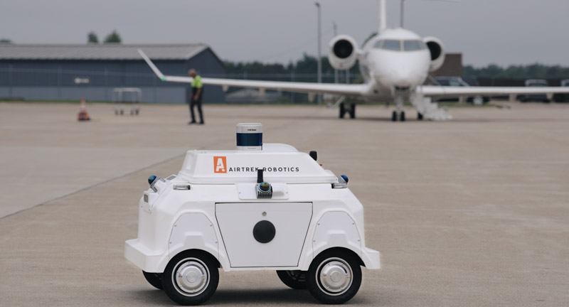 Pentastar Aviation, a global private aviation services provider based at Oakland County International Airport in Waterford Township, is advancing aircraft ground safety through the deployment of autonomous wingwalking robots developed by Airtrek Robotics.