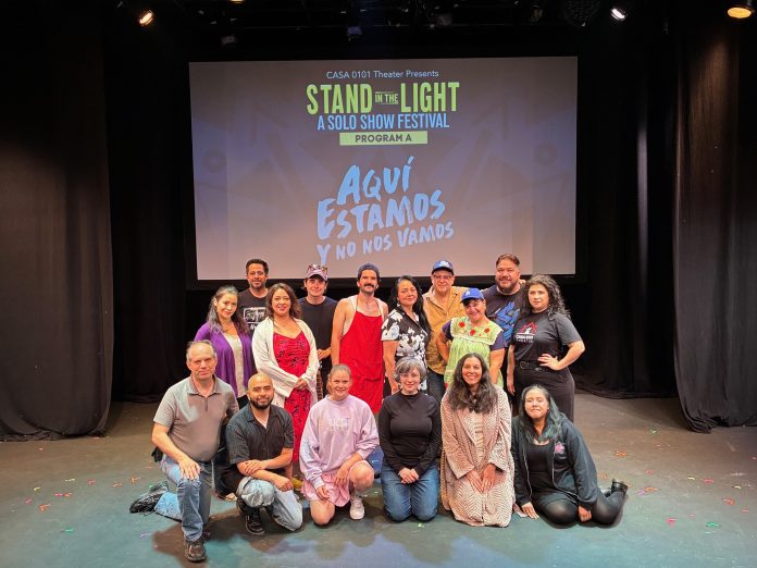 Cast and crew of Program A of Casa 0101’s Stand in the Light: A Solo Show Festival.