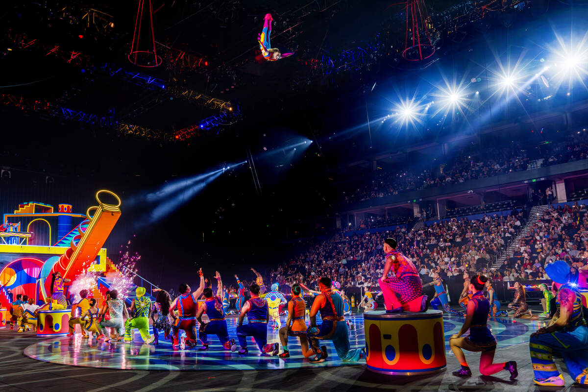A circus performer flies above the crowd as part of the Ringling Bros. and Barnum & Bailey “Greatest Show on Earth.” The circus troupe is bringing its high-flying performance back to Sacramento’s Golden 1 Center, Sept. 17-20.