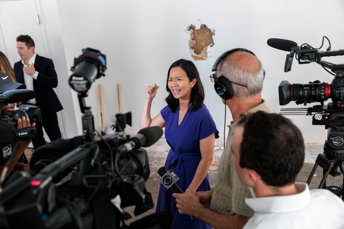 Last summer, Boston Mayor Michelle Wu spoke about the need for more housing after  knocking a hole in a wall at 263 Summer St., which was slated to be converted into housing.