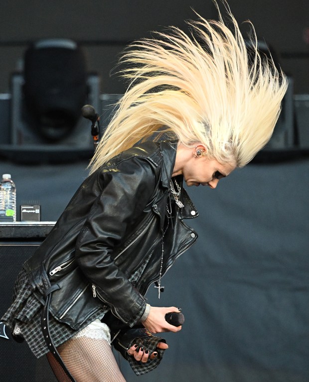 Taylor Momsen performs with Pretty Reckless as they open for AC/DC on their PWR UP Tour at Levi Stadium in Santa Clara on Wednesday, Aug. 5, 2026. (Chris Riley/Times-Herald)