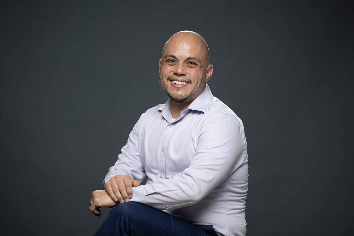Dr. Tristan C. Buzzini, a clinical psychologist who specializes in depression, anxiety, trauma, PTSD, mindfulness and gender-affirming care for LGBTQ+ individuals, poses for a portrait after being recognized as one of this year's Change Makers in Sacramento on Saturday, July 25, 2026.