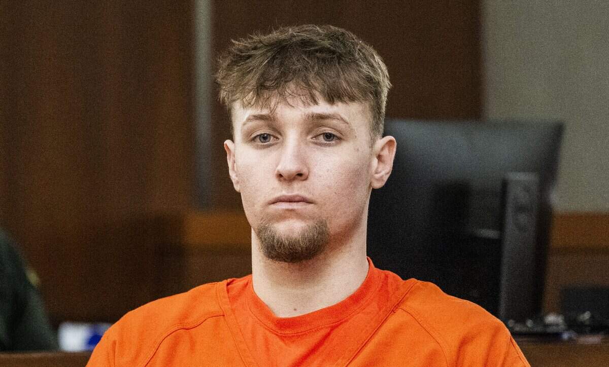 Blake Rakela, 21, listens during his sentencing in Placer Superior Court in Roseville on Tuesday. After a plea deal, he will serve four years in prison for using a metal wrench in the road rage confrontation that killed Jeremy Styles.