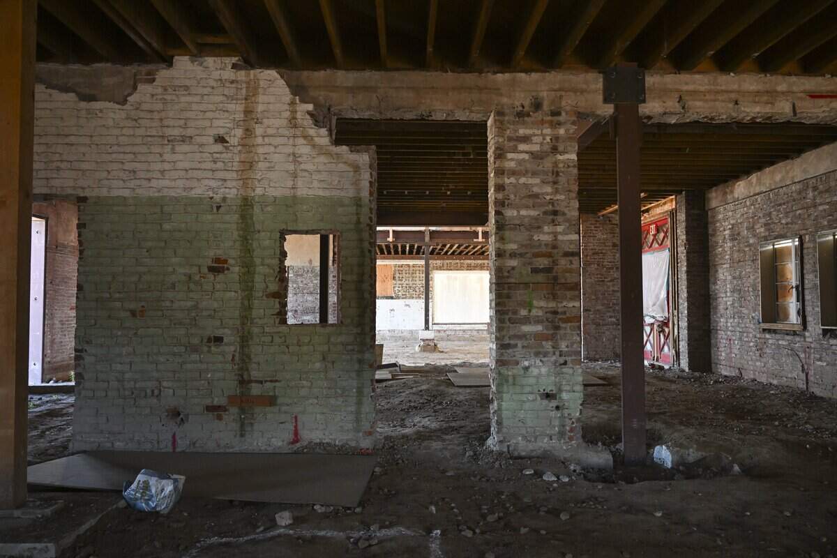 Construction continues on the former Coca-Cola plant on Stockton Boulevard on July 21.