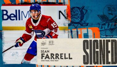 ANAHEIM DUCKS SIGN SEAN FARRELL TO ONE-YEAR, TWO-WAY CONTRACT