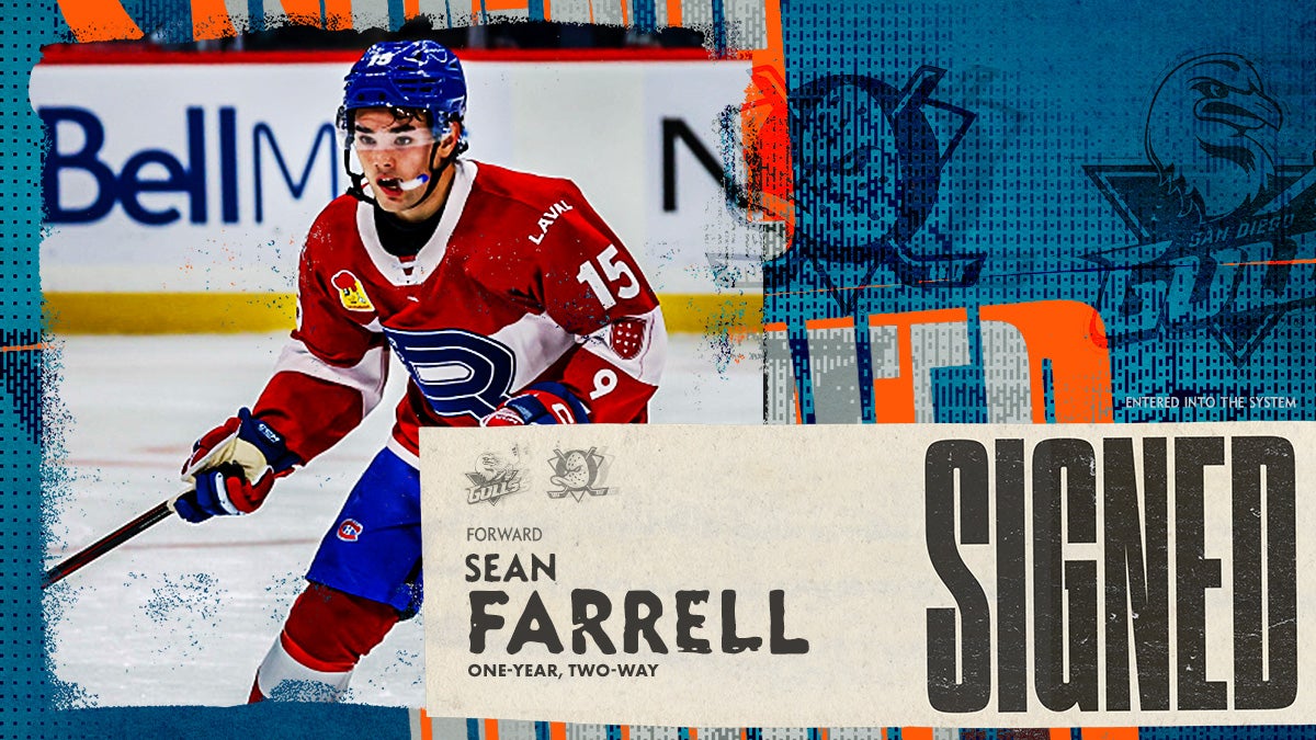 ANAHEIM DUCKS SIGN SEAN FARRELL TO ONE-YEAR, TWO-WAY CONTRACT
