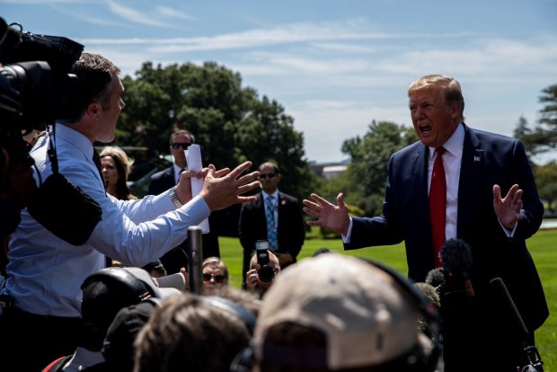 Peter Alexander working at the White House in 2019 during Donald Trump's first administration. (Courtesy of MS NOW)