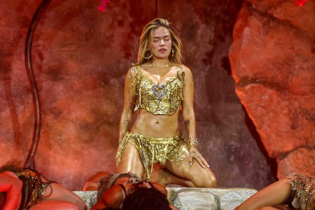 Reggaeton superstar Karol G performs in concert at Levi's Stadium in Santa Clara, Calif., Friday, Aug. 21, 2026. (Ray Chavez/Bay Area News Group)