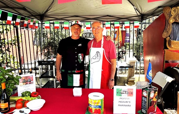 Poor House Bistro owner Jay Meduri, left, and his brother, Jim Meduri, won the Boss of the Sauce contest at Little Italy in San Jose on Sunday, Aug. 16, 2026. (Photo courtesy Jay Meduri)