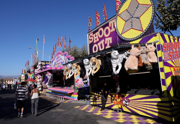 Fairgoers check out the games at the Santa Clara County Fair in San Jose, Calif., on Wednesday, August 19, 2026. (Jane Tyska/Bay Area News Group)