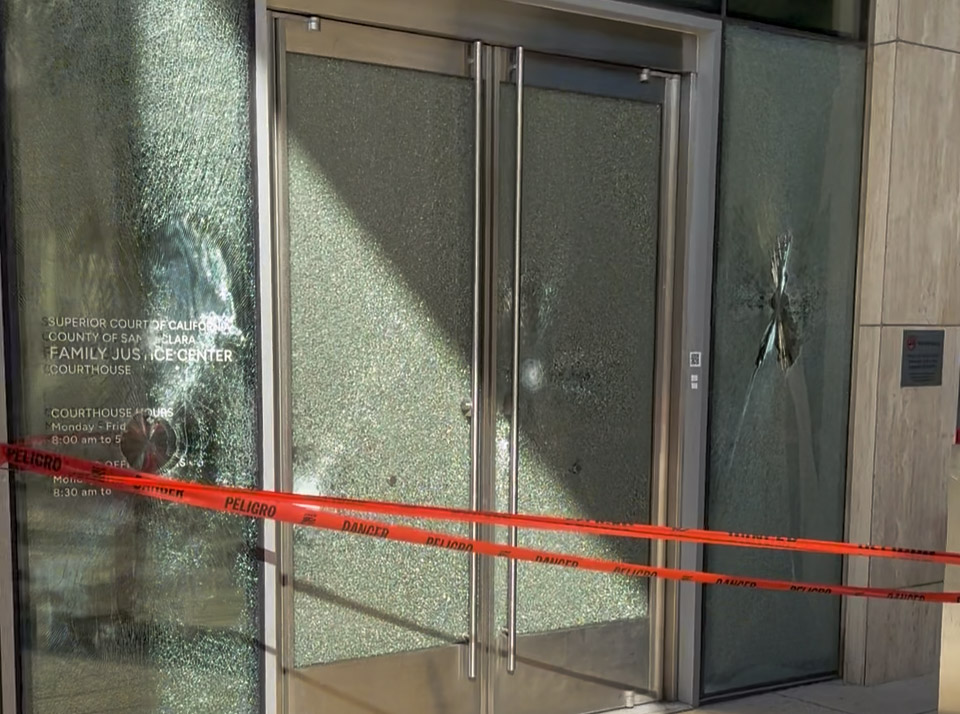 Downtown San Jose courthouses vandalized, suspect arrested