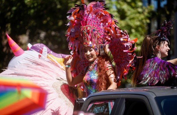 Members with the Santa Clara County Behavioral Health Services People head south on Market Street during the Silicon Valley PRIDE Parade in downtown San Jose, Calif., on Sunday, Aug. 30, 2026. (Nhat V. Meyer/Bay Area News Group)