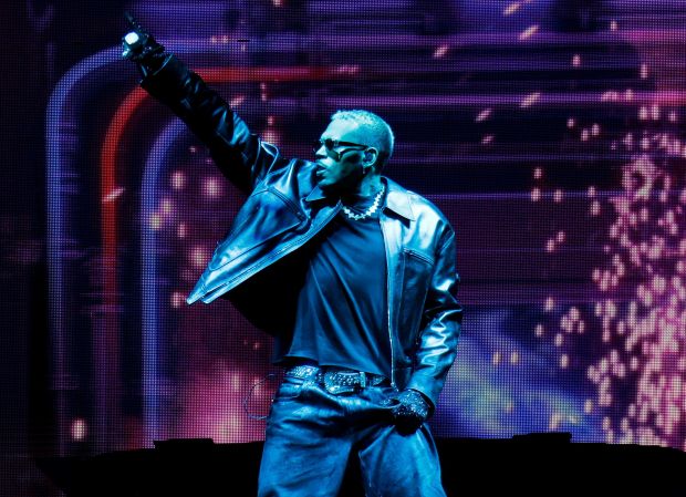 Chris Brown brought his co-headlining R&B Tour with Usher to Levi's Stadium on Aug. 28. It was the first of three shows at the Santa Clara venue by the two R&B superstars. (Jason Kempin/Getty Images)
