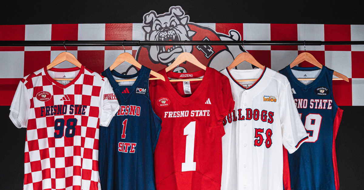 Wonderful lands jersey patch, field sponsorship with Fresno State