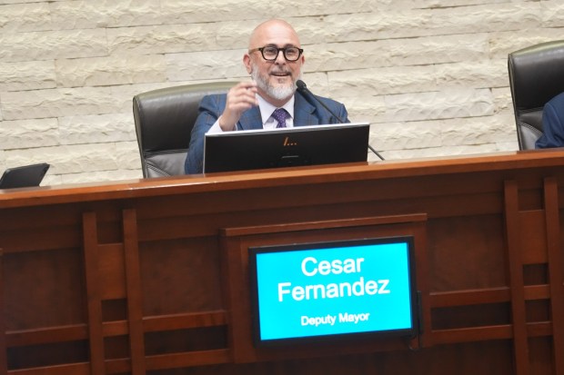 Chula Vista Deputy Mayor Cesar Fernandez speaks during the city council meeting at Chula Vista City Hall on Tuesday, June 2, 2026 in Chula Vista, CA. (Michael Ho / For The San Diego Union-Tribune)