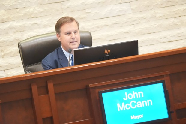 Chula Vista Mayor John McCann speaks during a city council meeting at Chula Vista City Hall on Tuesday, June 2, 2026 in Chula Vista, CA. (Michael Ho / For The San Diego Union-Tribune)