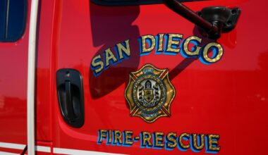 Crews battling fire at SR-163 near Kearny Villa Road