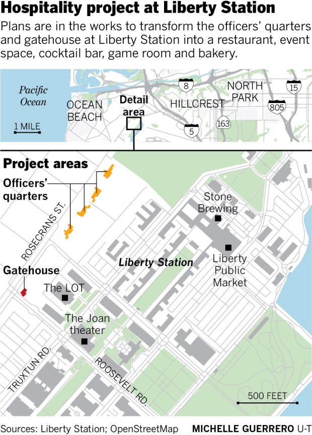 Hospitality project at Liberty Station. (Michelle Guerrero / The San Diego Union-Tribune)