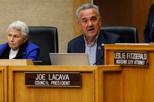 Council President Joe LaCava speaks during a budget review committee meeting at City Hall on Friday, June 5, 2026. (Kristian Carreon / The San Diego Union-Tribune)