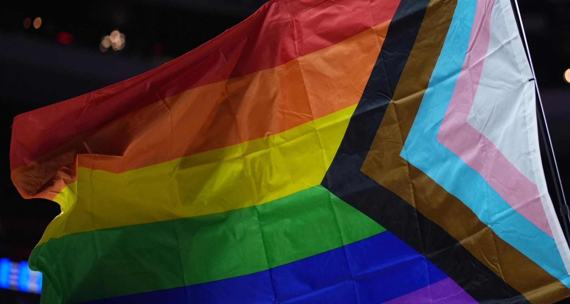 Pride flags at Oakland high school