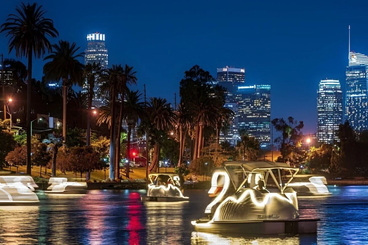 This historic 134-year-old L.A. County lake once banned its real swans — now you can ride a “giant one” for under $15