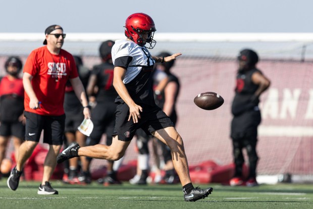 Senior Tashi Dorje is bidding to become the next in lengthening line of standout San Diego State punters. (Justin Truong / SDSU Athletics)